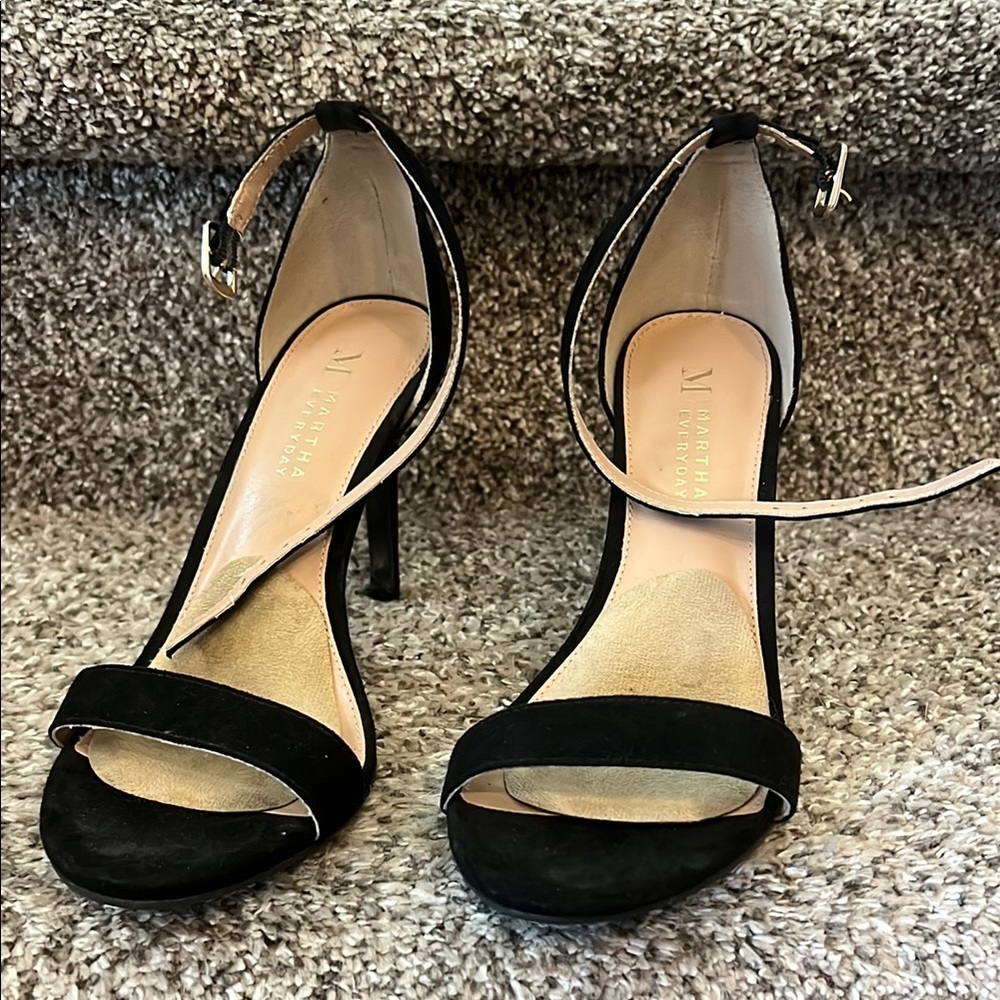 Martha Everyday Black Suede Stiletto Heels